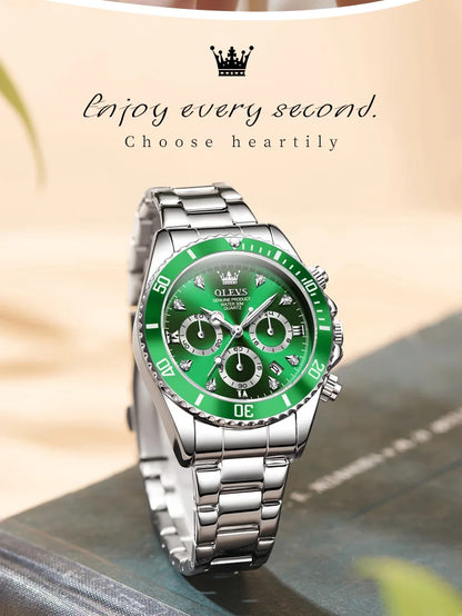 OLEVS 5632 Womens Watch Elegant Luxury Quartz Watch Zircon Scale Waterproof Luminous Automatic Date Ladies Watch Gifts Original.