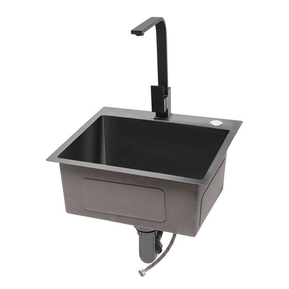 Edelstahlspüle, gut abdichtendes modernes Küchenspülbecken mit Abflusskorb für Häuser/Restaurants/Wäschezimmer