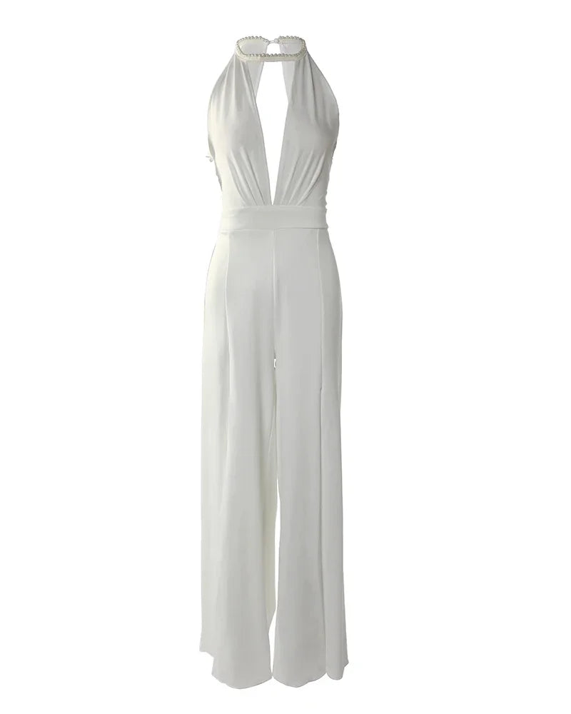 Women Jumpsuit Cutout Lace Patch Sheer Mesh Ruched High Waist Spring Summer Overall Jumpsuits Pants High Waist Pantsuit 2024.