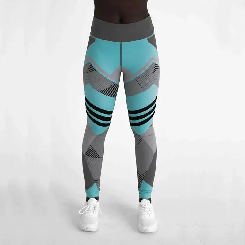 Women Quick Dry Sport Fitness Leggins Geometric Printed Sports Pants Yoga Pants Leggings Slim Tights Trousers For Women S-XXXL.