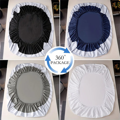 Waterproof Mattress Protector Cover, 100% Polyester & Polyurethane, Hypoallergenic Soft Sanded Fabric, Deep Pocket Fitted Sheet.