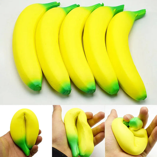 Anti-stress Squishy Banana Toys Slow Rising Jumbo Squishy Fruit Squeeze Toy Funny Stress Reliever Reduce Pressure Prop.