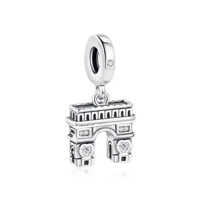 Original 925 Sterling Silver Charms Love Travel London Bus Suitcase Paris Beads Fit Brand Bracelets Necklaces Women DIY Jewelry