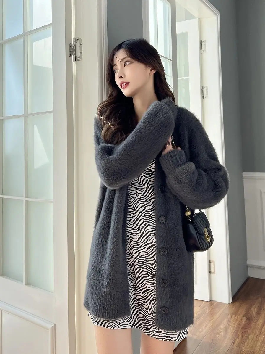 Winterkleidung für Damen, Strickjacke, koreanische Mode, Herbst 2022, modische Damenbekleidung, Neuankömmlinge, Vintage-Strickwaren, Langarm-Top