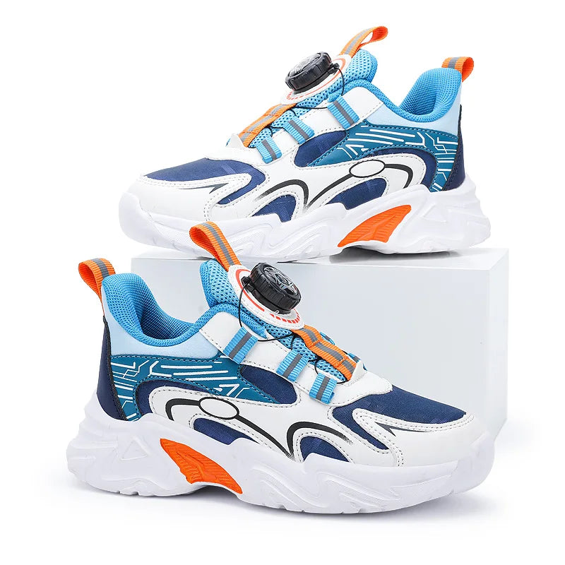 Design Boy Shoes Children Sneaker Size 28-39 Fashion Autumn New Kids Daily Walking Tennis Shoes Sports PU Leather Boy Sneaker