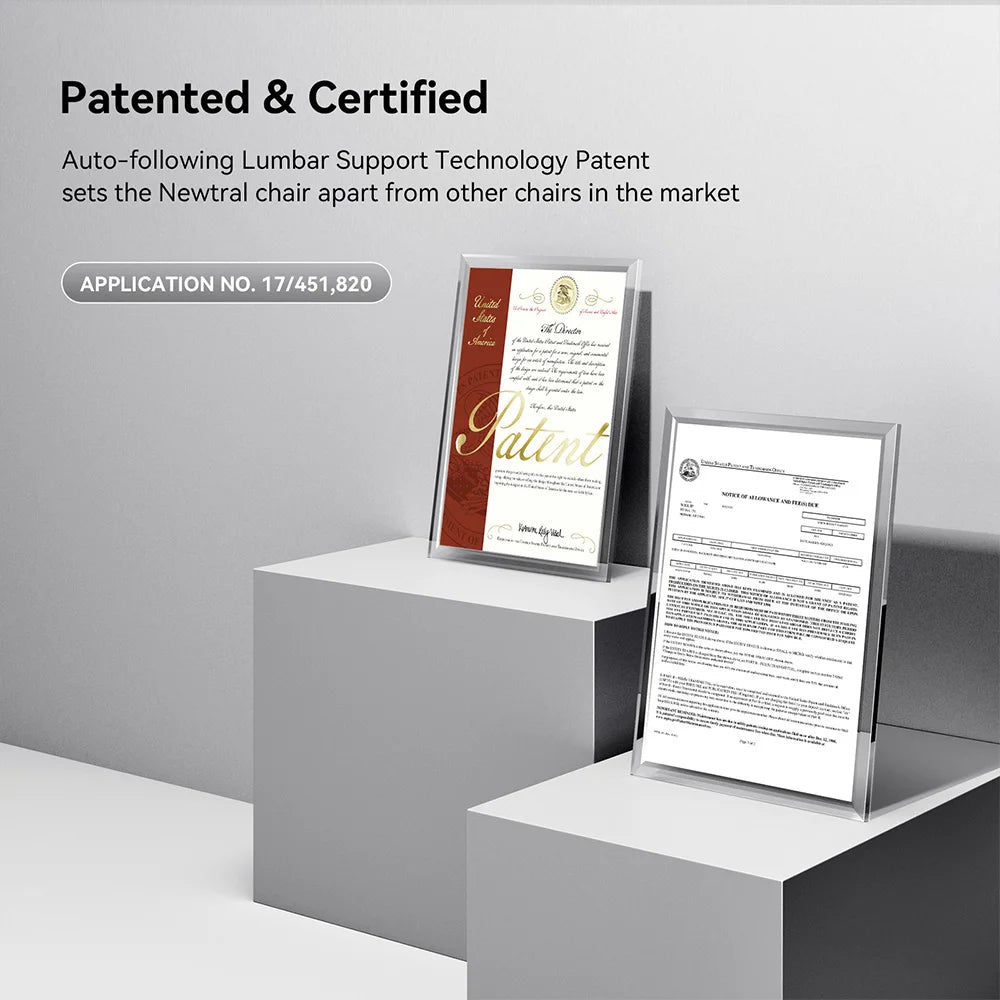 NEWTRAL NT002 Ergonomischer Stuhl, adaptive Untersetzer mit Fußstütze, 4 Rückenlehnen, verstellbare Rückenlehne, Armlehne, Kopfstütze