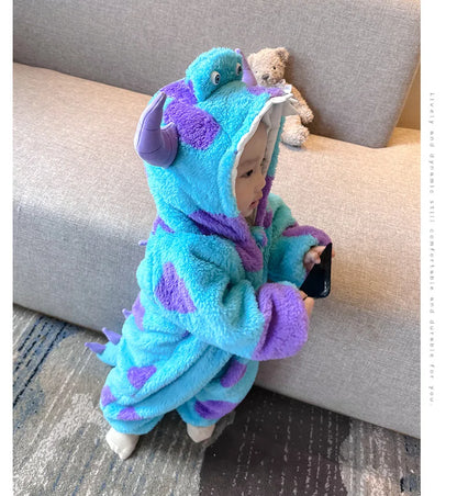 2023 herbst kinder Neugeborenen Overall Nette Krabbeln Anzug Einteiliges Gepolsterte Korallen Fleece Body.