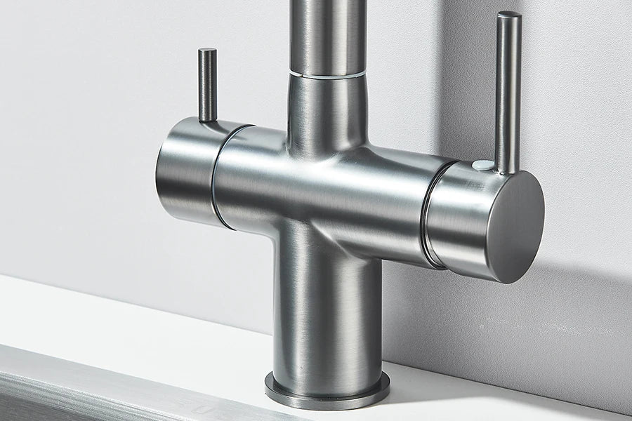 Filtered Kitchen Sink Faucet Pull Out Spray 360 Rotation Water Filter Tap Dual Sprayer Drinking Water Tap Vessel Sink Mixer