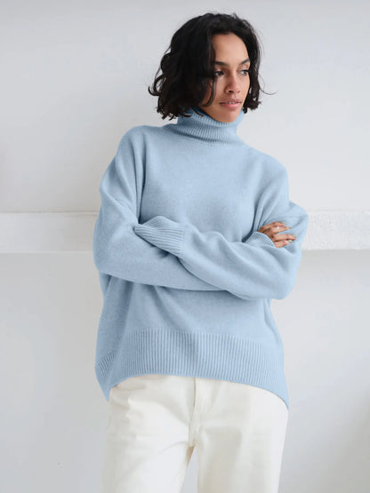 Herbst Und Winter Verdickte Rollkragenpullover frauen Lose Faul Gestrickte Pullover Silhouette Casual Pullover