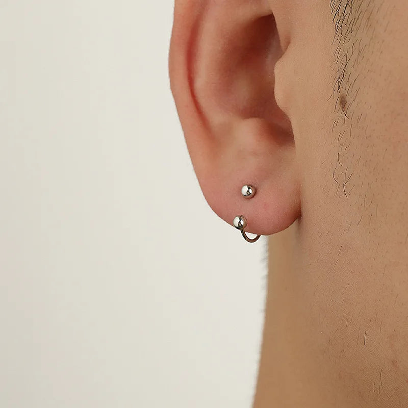 2Pcs 6/8/10mm Stainless Steel Zircon Piercings Earrings Horseshoe Ring Piercing Nose Ear Belly Rings Body Jewelry For Women/Men.