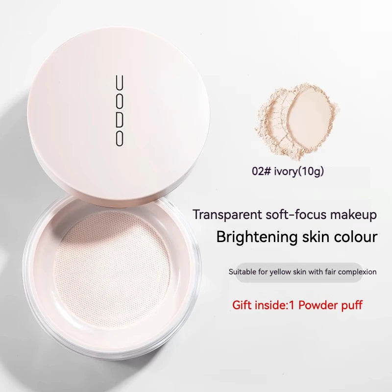Uodo Loose Powder Makeup Oil Control Dry Skin Long-lasting Setting Foundation Glitter Flagship Genuine Goods Udo