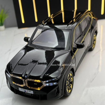 1/24 The XM Alloy Car Models Toy Diecasts Off-road Vehicles with Light Sound Pull Back Function SUV Car Toys for Kids Boys Gifts