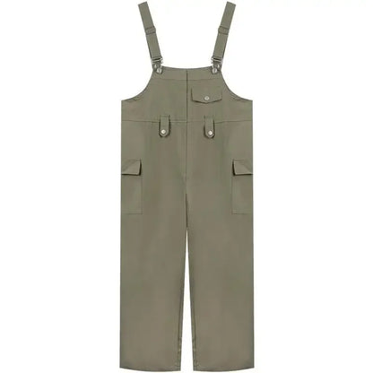 Jumpsuits Women Design Loose Fashion Vintage Students Spring Korean Style Straight Leisure Belt Simple Solid Elegant Tender Cozy