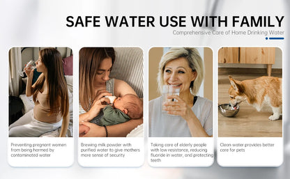 OSWNKW Reverse Osmosis Water Filtration System - 600GPD High Flow, Tankless, Reduced TDS, Compact, 1:2 Drain Ratio, Mineralized.