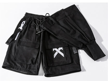 11 BYBB'S DARK Tactical Functional Cargo Pants Men Multi-Pocket Joggers Trousers 2023 Detachable Hip Hop Streetwear Pant Black.