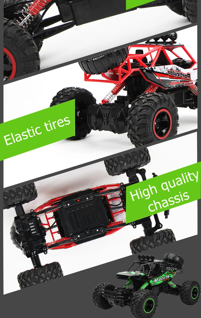 4WD RC Car 1:12 / 1:16 Off-Road All Terrains Remote Control Cars Radio Control Buggy Truck Racing Drift with Led Light Toys Gift