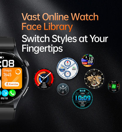 2025 New NFC  Health MonitorUric Acid Blood Pressure Blood oxygen Body Analysis Smart Watch ECG+PPG Clock Smartwatch Men lady