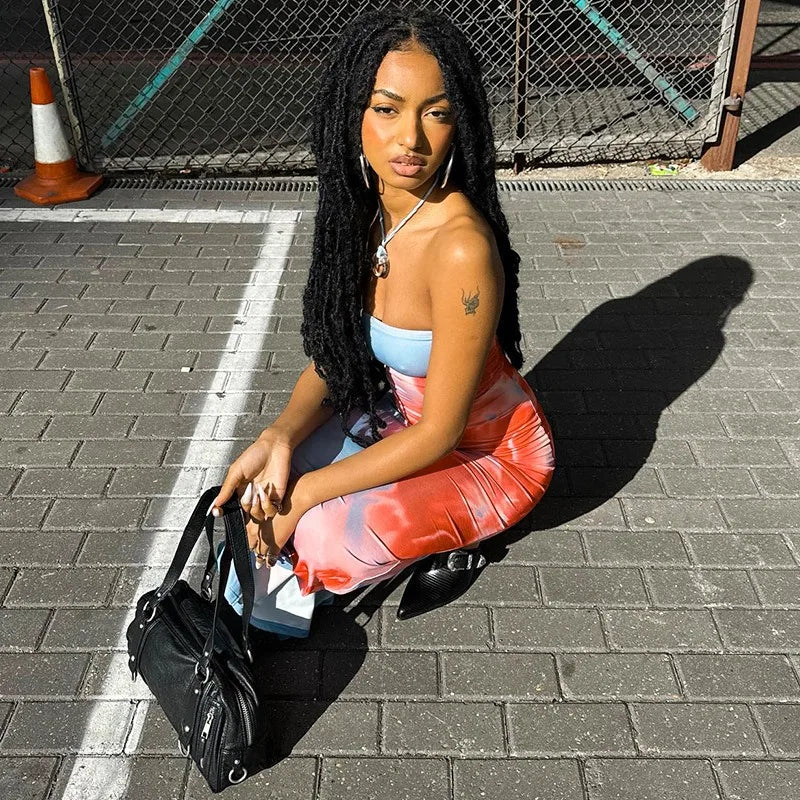 Frauen Kleider Sommer Neue Streetwear Fashion Print Beiläufige Dünne Kleid Sexy Off Schulter Elegante Weibliche Club Party Kleid Kleidung.