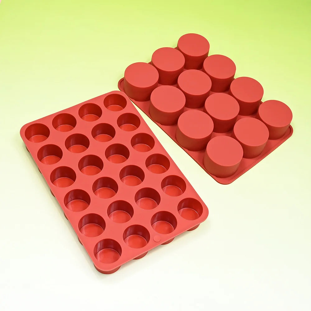 Cylinder Shaped Silicone Mold Soap Mold Chocolate Cookie Covered Sandwich Tool DIY Jelly Pudding Candy Kitchen Cake Baking Pan.