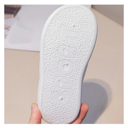 Children’s Casual Sneakers for Girls 2025 Autumn New Toddler Canvas Shoes with Shiny Bow Non-slip Breathable Kid Cotton Sneakers.