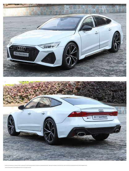 1:18 Key Remote Control Version AUDI RS7 Alloy Sports Car Model Diecast Metal Racing Vehicle Car Model Sound Light Kids Toy Gift