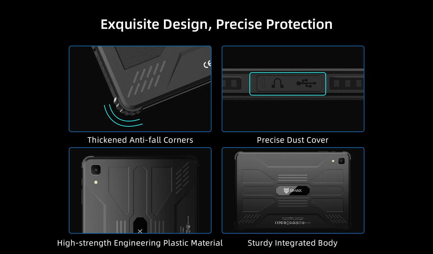 BMAX tablet I10S Pro Three-proof tablet Max14GB Memory(6GB+8GB) 128GB Storage Android 14 UNISOC T616 ARM Mail G57 4G Full Netcom.