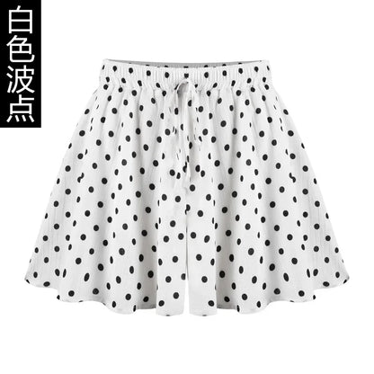 Summer Women Wide Leg Short Pants Skirt, High Waist Loose A-line Skirt Shorts Fashion Casual Chiffon Hot Pant Asian Size M-6XL.