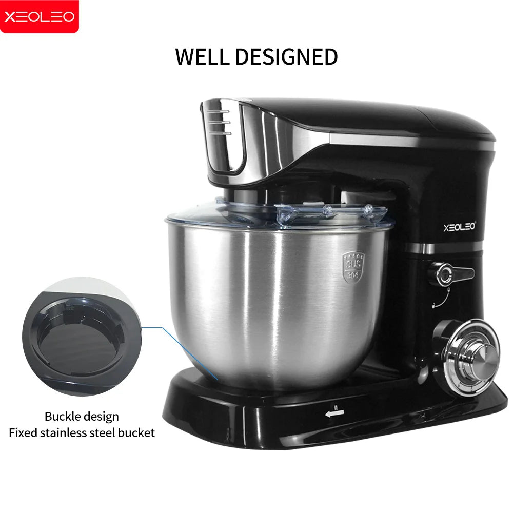 XEOLEO Electric Stand Mixer Kitchen Chef Machine 1300W Dough Mixer Maker 5L Egg Beater Kneader Food Blender.