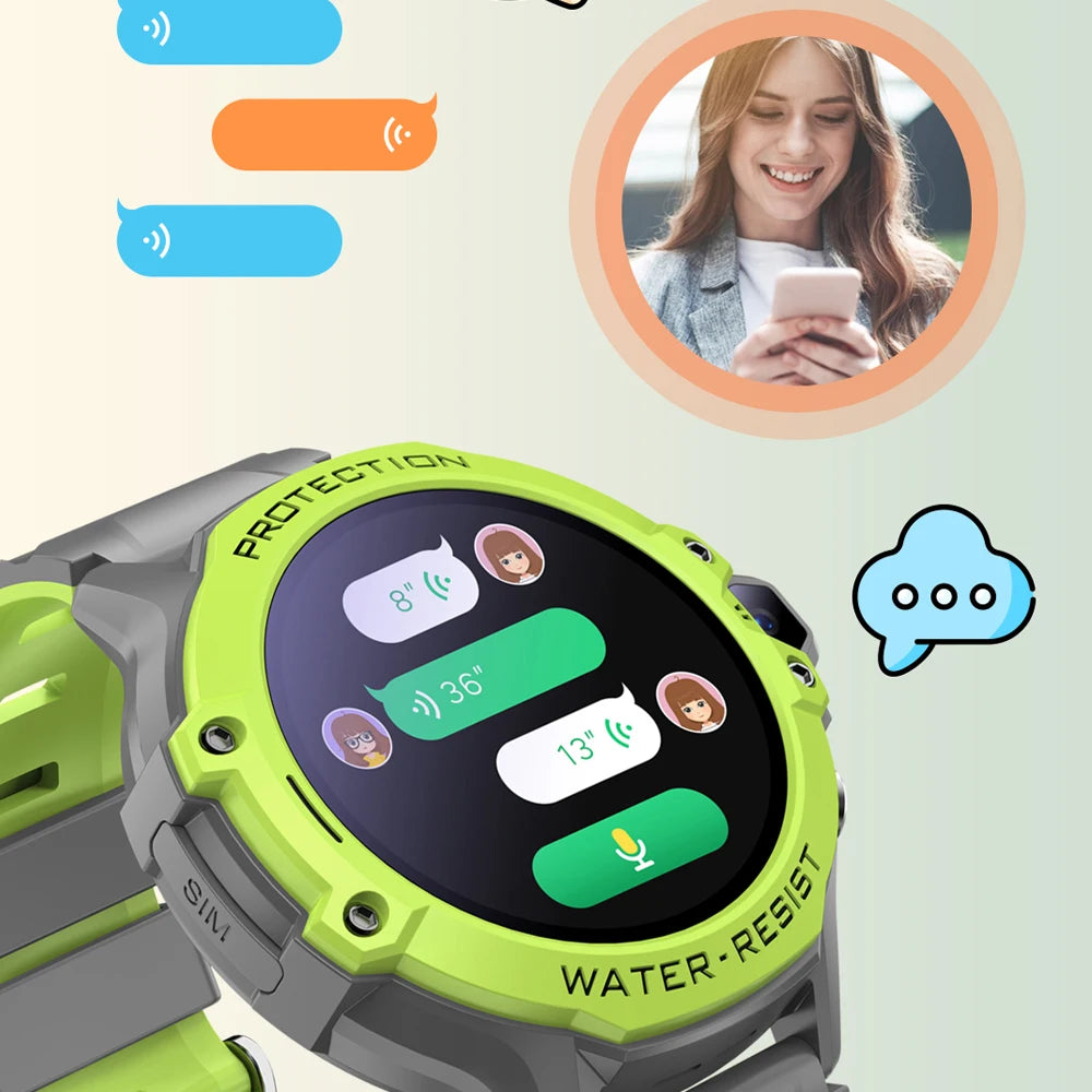 VALDUS 2025 New VK55 4G Children Smartwatch SOS Emergency Call GPS Electronic Fence 0.3 Mpix Camera SIM Card Children Smartwatch.