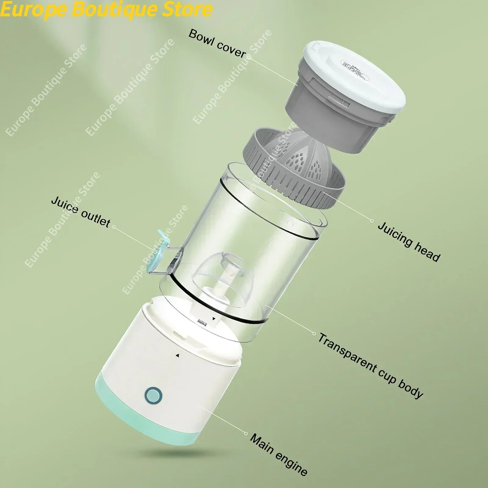 Portable USB Rechargeable Orange Juice Juicer Multifunctional Household Juice Maker Machine Cordless Mini Electric Cup Juicer.