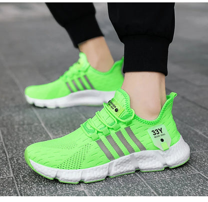 Atmungsaktives Mesh Männer Schuhe Trendy Leichte Fuß Wohnungen Plus Größe Männliche Tennis Turnschuhe Laufen Outdoor Fitness Schuhe 2024