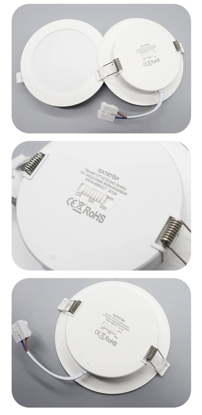 10 stücke CCT Spot Downlight Einbau LED Decke Licht 3 Farbe Eingestellt AC100-240V Zifferblatt Schalter 3000 K/4000 K/6500 K Innen Beleuchtung