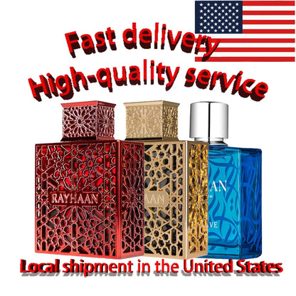 100ML Original RAYHAAN Crimson Elixir Fresh Wave Eau De Parfum Spray Arabian Perfume Cologne Hair and Body Fragrance Spray.