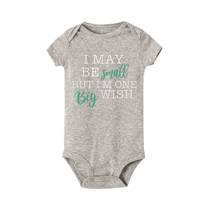 I May Be Amall But I'm One Big Wish Come Ture Baby Strampler Neugeborenen Body Kurzarm Overall IVF Success NICU Babykleidung
