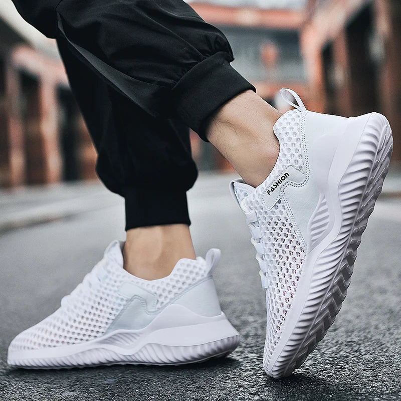 Sommer Tennis Casual Mesh Schuhe Atmungsaktive Hohl training fitness Plattform Weichen Boden Läuft Leichte Vulkanisierte Schuhe