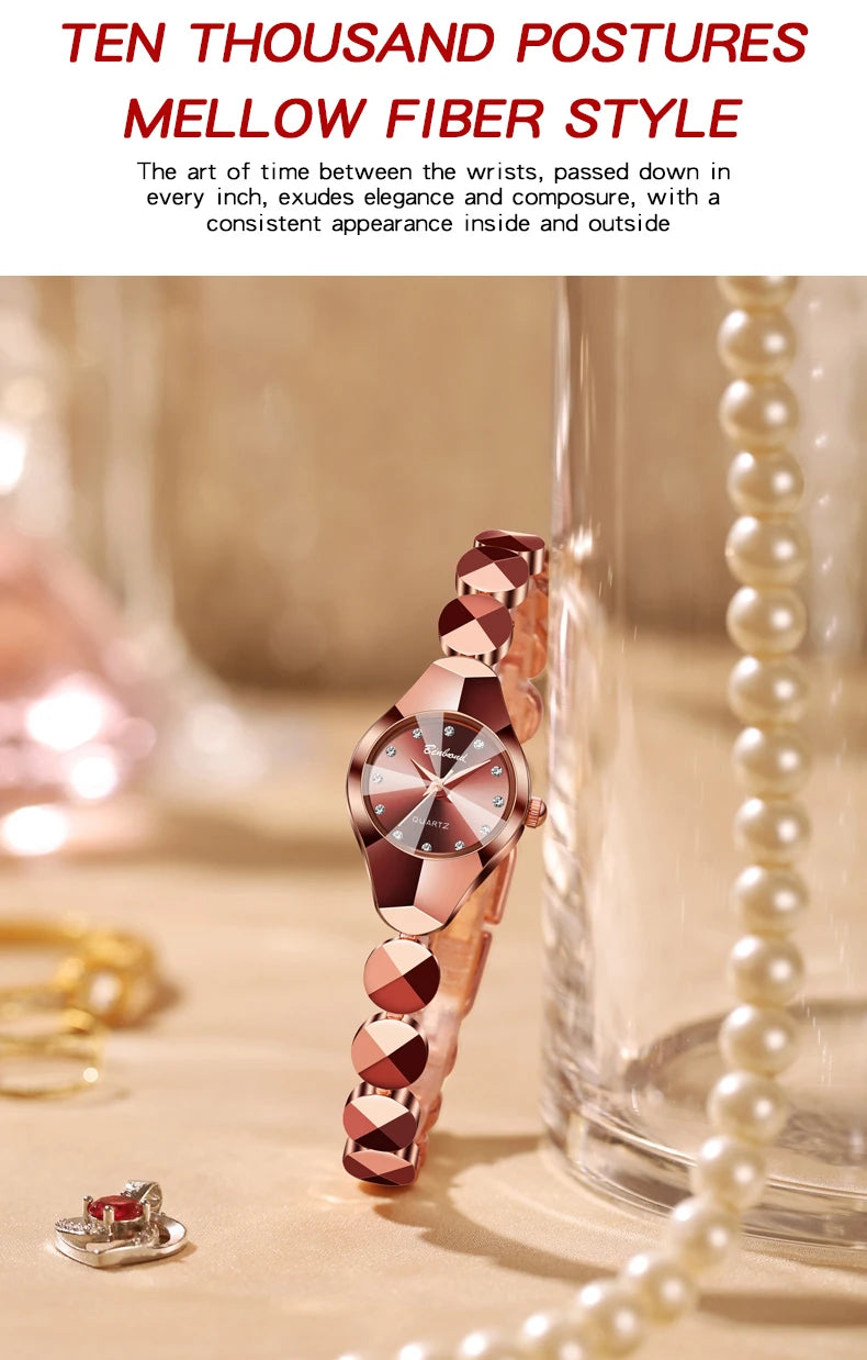 BINBOND Waterproof Watch Casual Fashion Quartz Watches Women Top Brand Luxury Stainless Steel Strap Elegant Business Women Watch.