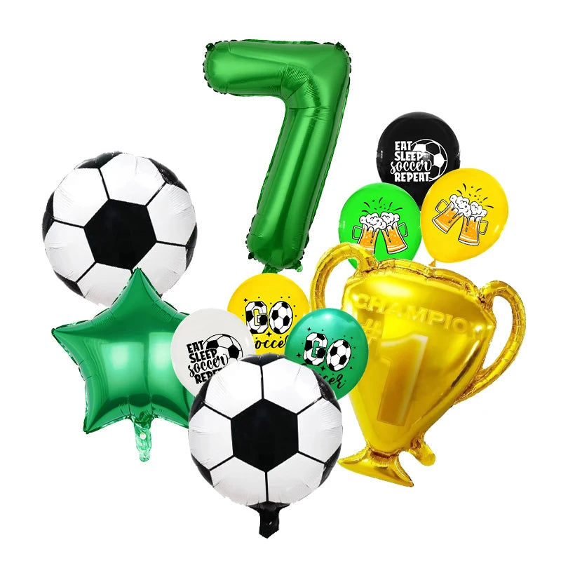 Fußball Geburtstag Dekoration Party Supplies Geschirr Luftballons Set Süßigkeiten Geschenkboxen Fußball Geburtstagsgeschenke Kinder Geburtstagsgeschenke