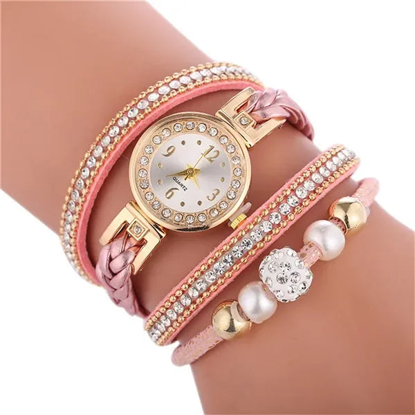 Bracelet Watches for Women Wrap Around Fashion Bracelet Dress Ladies Woman Quartz Wristwatches Women Watch Relojes Para Mujer.