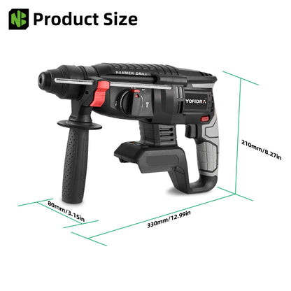 1680W 26MM Bürstenlosen Elektrischen Bohrhammer Multi-funktion Bohren Hammer Schlagbohrmaschine Power Tool Für Makita Batterie pin