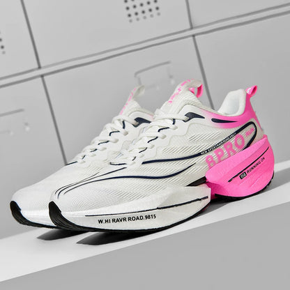 Men's Running Shoes Carbon Plate Racing Marathon Athletic Shoes Cushioned Comfortable Road Sneakers Teenage Training Shoes