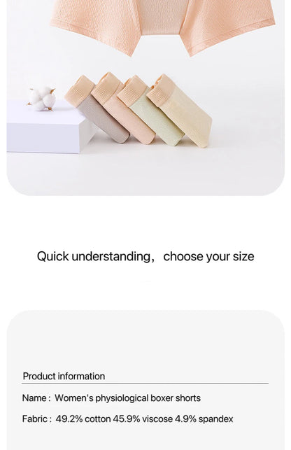 4pcs Women's Safety Pants Physiological Underwear High Waist Shorts Panties For Women Plus Size No Trace Leggings Safety Panty