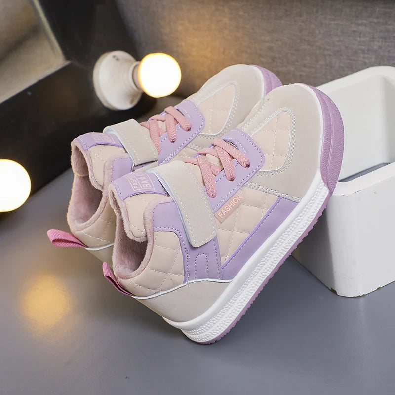 2023 Children sports Fashion shoes  winter warm walking shoes Casual sneakers for kids.