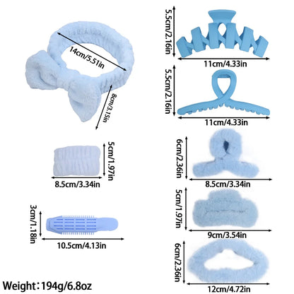 58-Piece Hair Accessories Set Butterfly End Hair Ties Shark Clip Flower Hair Grips Hair Bands Hair Accessories for Women Girls