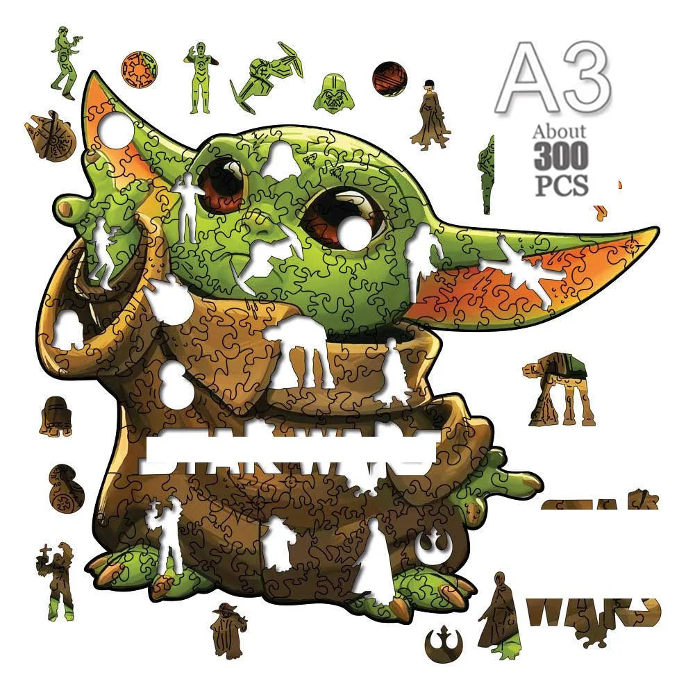 Movie Characters Wooden Puzzle Film Star Wood Jigsaws 2D Magic School Badge Character Jigsaw Toys for Kids