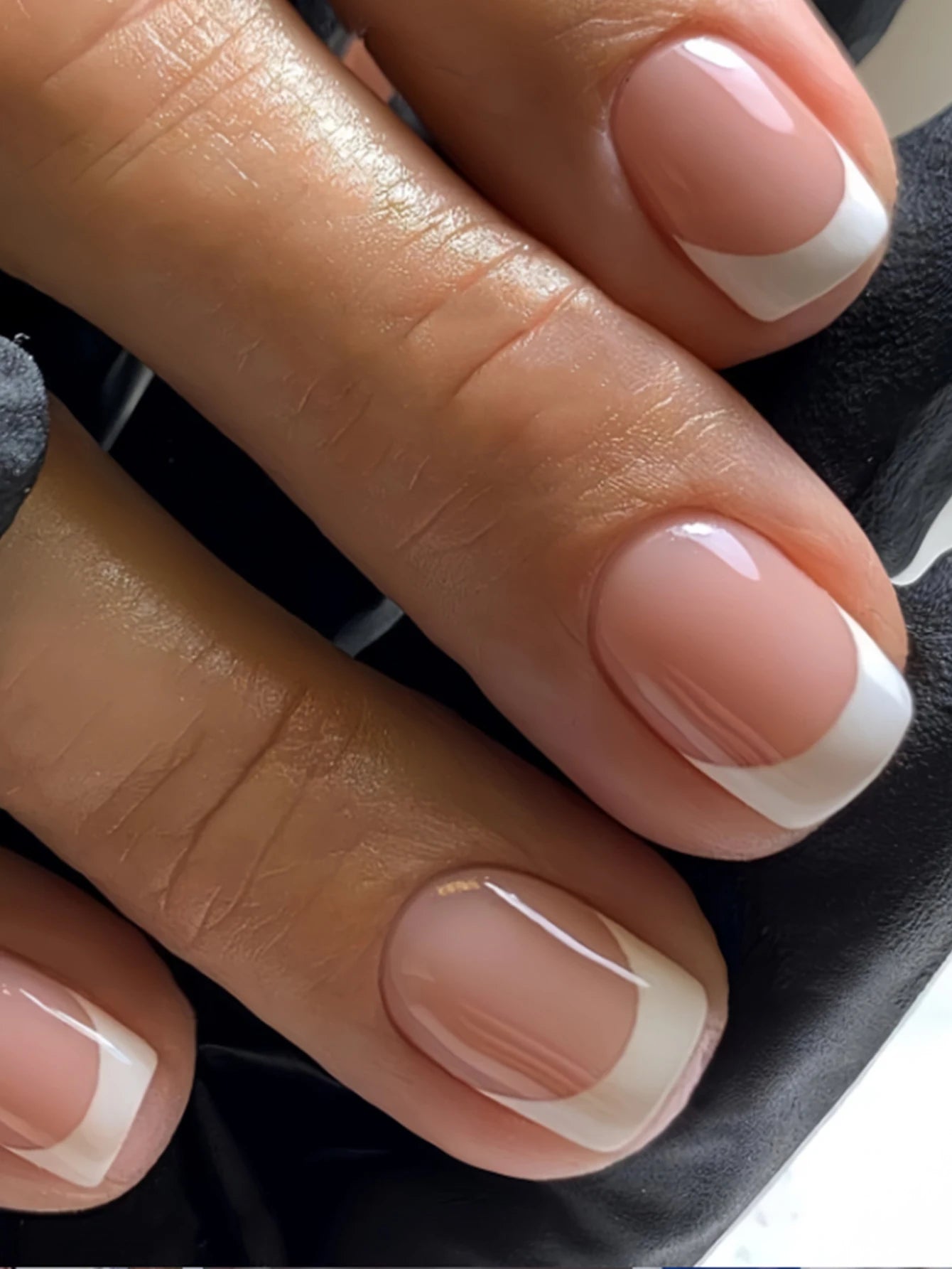 ARTAUG 24PCS Press On Nails Short Almond Wine Red High Saturation Fake Press On Nails  Korean Press On Nails Valentine'S Day.