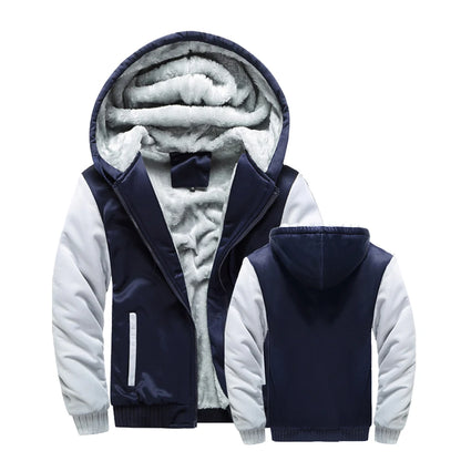 Winter Jacket Men Warm Coat Thick Fleece Male Zipper Hooded Jackets Casual Hooded Sportswear Outerwear Long Sleeves Sports Hoody.