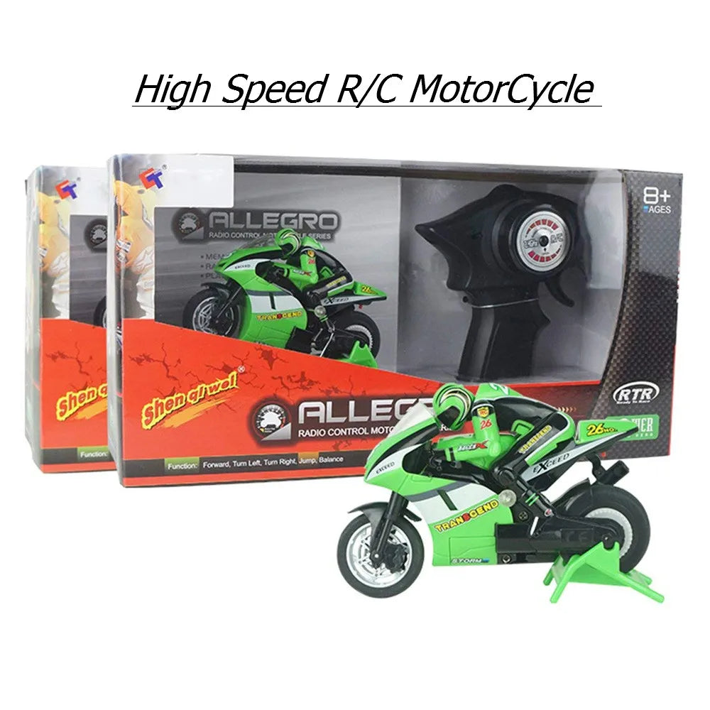 RC1:32 high-speed motor simulation shock absorber Race motorcycle charging 2.4Ghz Parent-child interactive boy's holiday toy.