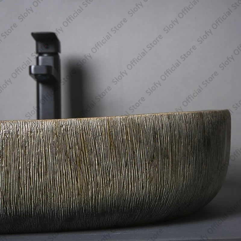 Vintage Elegant Countertop Washbasin Classic Blue Art Hotel Ceramic Basins Sink Multiple Styles Outdoor Balcony Bathroom Sinks