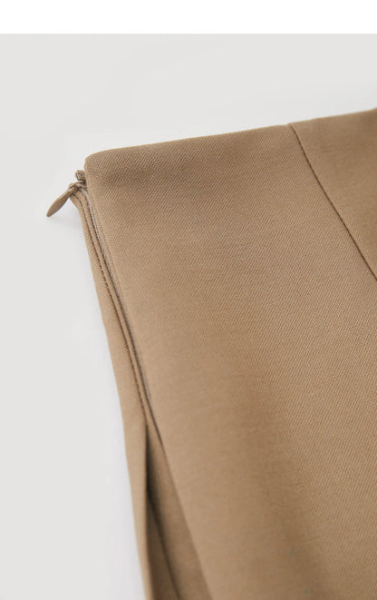 AMII Minimalism Casual Shorts Skirts Women High Rase 2024 Autumn New Fashion Commuter Lady Straight Blazer A-Line Skirt 12343035