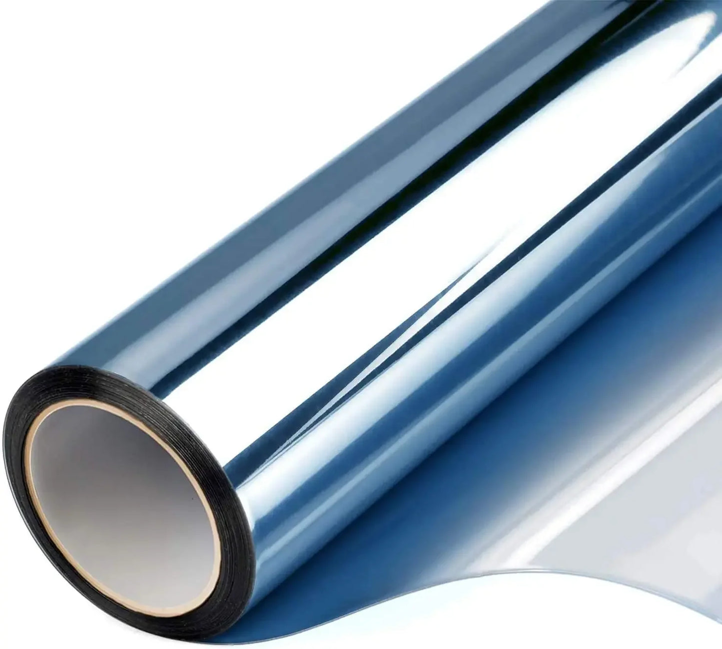 2/3/5M Einweg-Spiegel-Fensterfolie, Vinyl, selbstklebend, reflektierend, Solarfolie, Sichtschutz, Fenstertönung für Zuhause, silberner Glasaufkleber